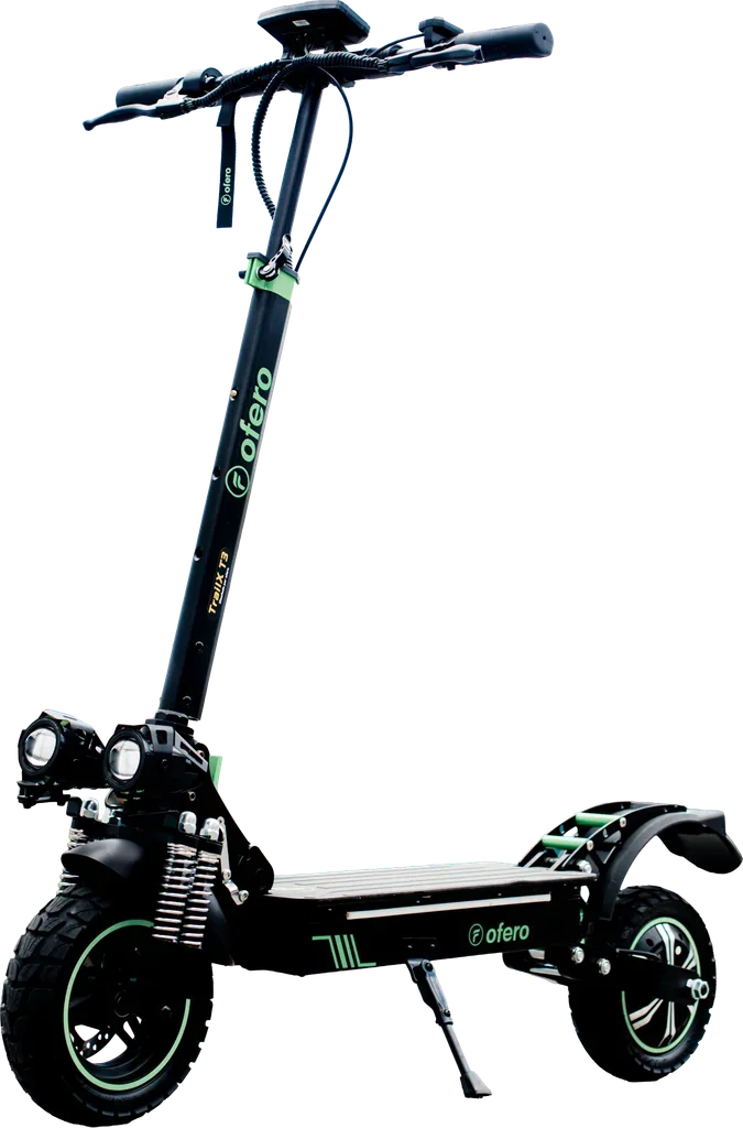 Ofero Trailx T3 electric kick scooter, full exterior view.